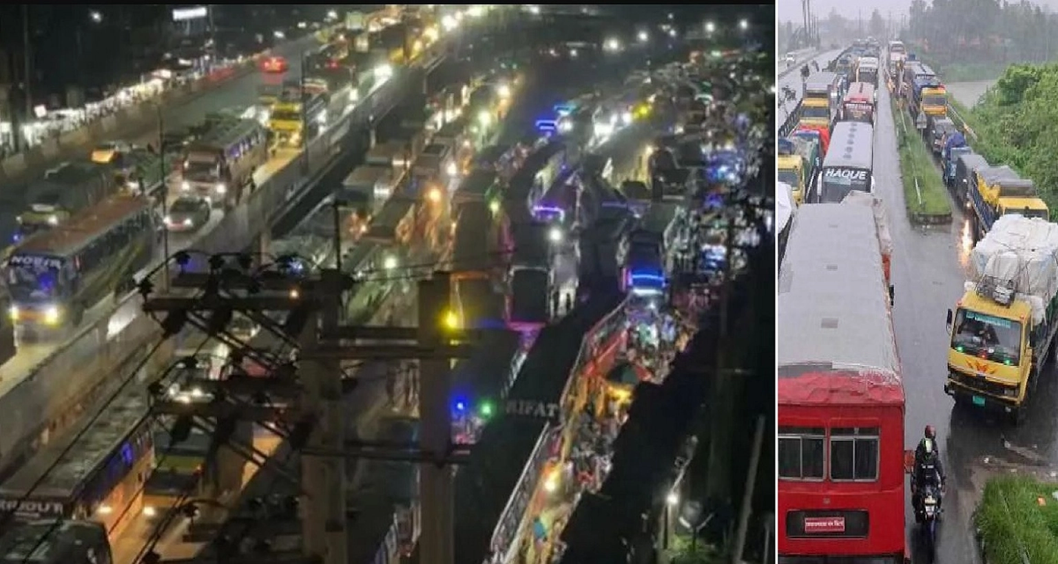 ভোগড়া বাইপাস থেকে মির্জাপুর পর্যন্ত ৪০ কিমি এলাকাজুড়ে তীব্র যানজট