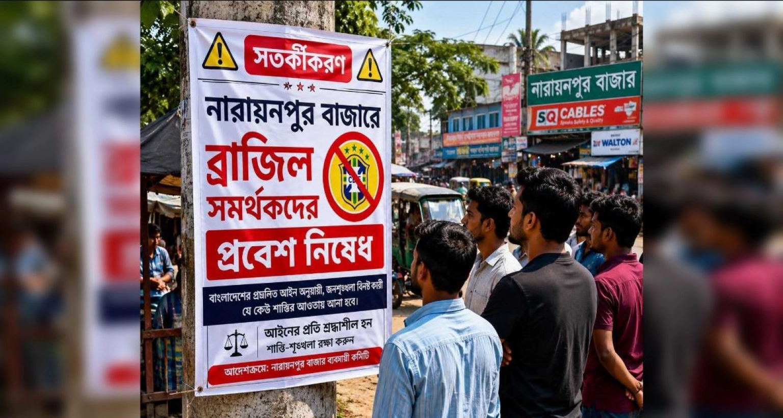 ব্রাজিল সমর্থক কেউ এই বাজারে প্রবেশ করতে পারবেন না!