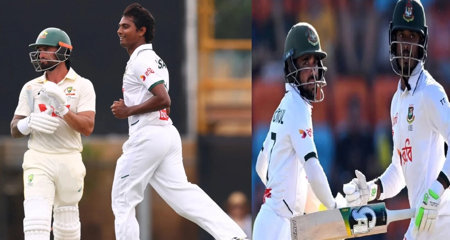 ব্যাটে-বলে দাপট দেখিয়ে দিন শেষে চালকের আসনে বাংলাদেশ, সেরা দিন পার করল টাইগাররা