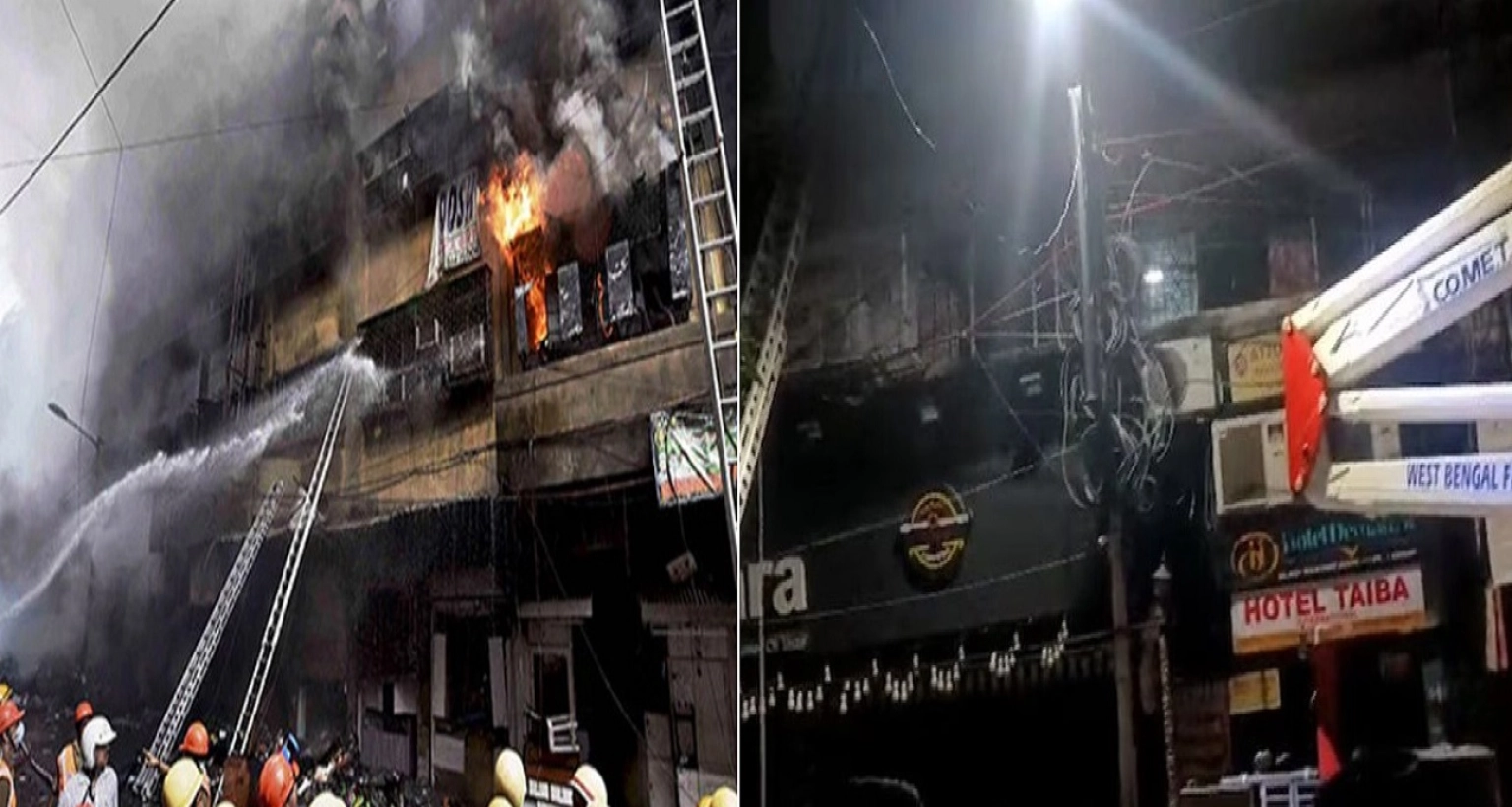 কলকাতার নিউ মার্কেটের পার্শ্ববর্তী হোটেলে ভয়াবহ আগুন, ৯ বাংলাদেশির মৃত্যু