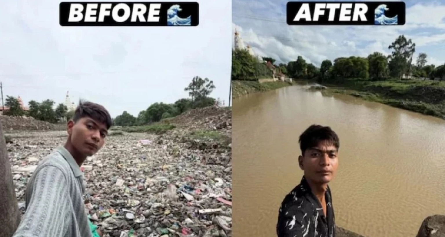 দূষণে ভরা নদী একাই পরিষ্কার করে বিদেশি প্রতিষ্ঠানে চাকরি পেলেন যুবক