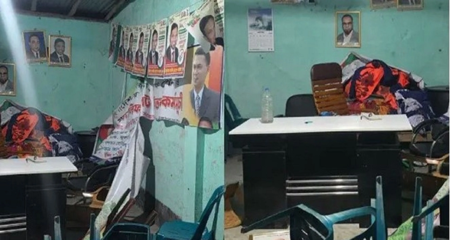 ‘জয় বাংলা’ স্লোগান দিয়ে বিএনপি কার্যালযয়ে হামলা ও ভাঙচুর