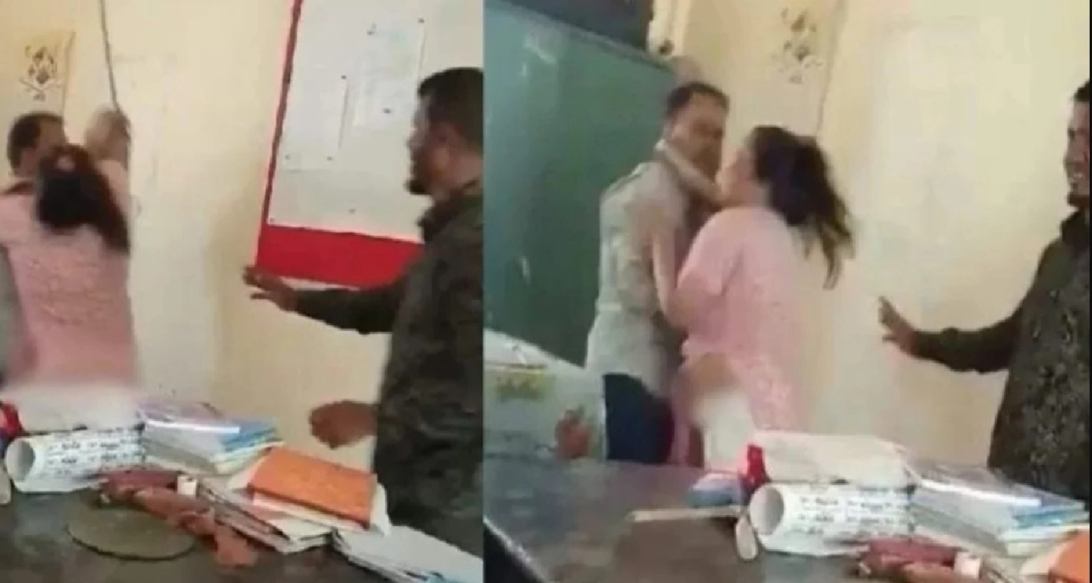 প্রধান শিক্ষকের সঙ্গে নারী শিক্ষকের মারামারি ভিডিও ভাইরাল!
