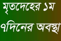 মৃত্যুর পর মৃতদেহের ১ম ৭ দিনের পরিনতি