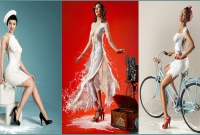 দুধের পোশাকে মডেলিং