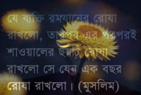 যেভাবে পাওয়া যাবে শাওয়ালের ৬ রোজার ফযীলত যেভাবে পাওয়া যাবে শাওয়ালের ৬ রোজার ফযীলত