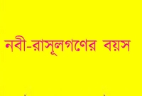জেনে নিন, কোন নবী কত বছর বেঁচে ছিলেন
