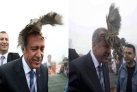 প্রেসিডেন্ট এরদোগানের মাথায় পাখি!