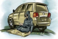 দুবাইয়ে ল্যান্ড ক্রুজারে ভিক্ষা করে সুন্দরী নারী