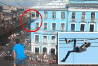 বিদ্যুতের তার বেয়ে যুবকের জিদ পূরণ