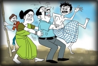 পুলিশকে কাতুকুতু দিয়ে স্বামী ছিনতাই