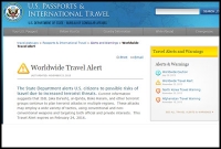 বিশ্বজুড়ে ভ্রমণে যুক্তরাষ্ট্রের সতর্কতা জারি