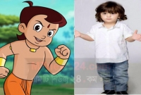 আব্রামের সাথে দেখা করতে শাহরুখের বাড়িত ছোটা ভীম