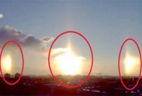 বিস্ময়কর ঘটনা, একসঙ্গে দেখা গেল তিনটি সূর্য!