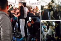 মাঝ আকাশে বিমানে ৫ মহিলার চুল টানাটানি!