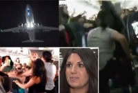 চলন্ত বিমানে ৫ তরুণীর চুলোচুলি