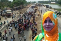 তনু হত্যার বিচারের দাবিতে কুমিল্লায় সড়ক অবরোধ, তীব্র যানজট