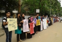  তনু হত্যার প্রতিবাদে একটিভ সিটিজেন্সদের মানববন্ধন ও প্রতিবাদ র‌্যালি