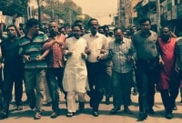 মির্জা ফখরুলকে মহাসচিব নির্বাচিত করায় ঠাকুরগাঁওয়ে আনন্দ মিছিল