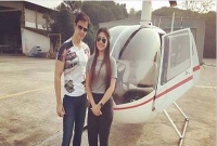  হেলিকপ্টারে নোবেলের সঙ্গে কোথায় উড়ে গেলেন পিয়া?