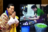 অবাক করা কাণ্ড, বিশ্বের সুখী দেশের রাজা বাবুর্চির সাথে পিয়াজ-মরিচ কাটছেন!