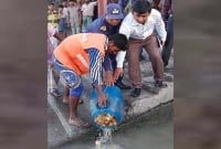  ইলিশের কোল্ড স্টোরেজে মজুদ করা ১২৫ মণ মিষ্টি এখন ডাকাতিয়া নদীতে