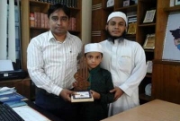 দেশের শ্রেষ্ঠ হাফেজ নির্বাচিত হয়েছেন এই ক্ষুদে শিশু