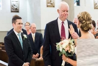 বাবার হৃদয় বহনকারী থমাসের হাত ধরে বিয়ের আসরে কনে