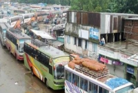 দৌলতদিয়ায় ৪ কিলোমিটার যানজট