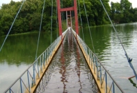 রাঙ্গামাটির ঝুলন্ত সেতু এখন ডুবন্ত সেতু