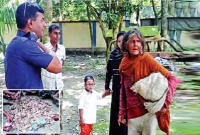 বৃদ্ধার টাকার বস্তা নিয়ে সিরাজগঞ্জে পুলিশের গলদঘর্ম