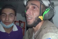 সিরিয়ায় ধ্বংসস্তুপ থেকে উদ্ধার নবজাতক কাঁদালো বিশ্ববাসীকে