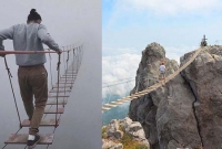 চ্যালেঞ্জিং এই ব্রিজটি আপনি কি একা পার হতে পারবেন?