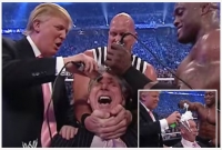 রেসলিং মঞ্চে ট্রাম্পের অদ্ভুত কাণ্ড, সাড়ে ৪ মিনিটের ভিডিও নিয়ে বিশ্বজুড়ে তোলপাড়