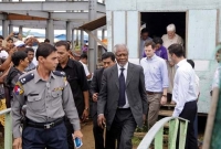 রোহিঙ্গা সংকট দেখতে গিয়ে বিক্ষোভের মুখে কফি আনান