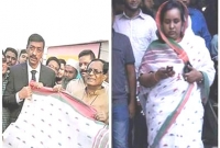 শামীম ওসমানের দেয়া শাড়ি পড়ে প্রচারণায় আইভী