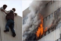১৯ তলা ভবনে আগুন! উপরওয়ালার নাম নিয়ে সোজা লাফ!