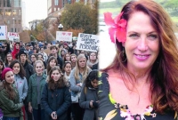 ট্রাম্পবিরোধী বিক্ষোভের নেপথ্যে এই নারী