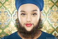 দাড়ি-গোঁফওয়ালা এক শিখ মেয়ে