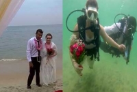 পানির নিচে বিবাহবন্ধনে আবদ্ধ হয়ে নজির গড়লেন এই দম্পতি