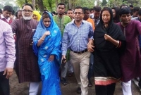 নাফিজা কামালের নির্বাচনী প্রচারণা ঘিরে জনজোয়ার