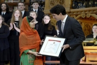 মালালাকে কানাডার নাগরিকত্ব প্রদান