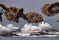  মার্কিন সাবমেরিন উপস্থিত হতেই উত্তর কোরিয়া সীমান্তে এক্সারসাইজ ফায়ারিং!