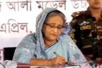 বাধ নির্মাণে গাফলতি হলে ব্যবস্থা, সুনামগঞ্জে প্রধানমন্ত্রীর হুশিয়ারি