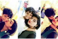 মেয়ের সাথে ভালোবাসাময় মুহূর্ত সালমার