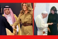 সৌদি গিয়ে 'ঘোমটা' দিলেন না ট্রাম্পের স্ত্রী, কিন্তু পোপের সামনে কেন?