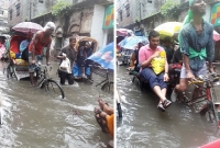 ঝুম বৃষ্টিতে নাকাল রাজধানীবাসী