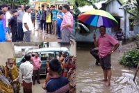 পানি নিষ্কাশিত না হওয়ায় শতাধিক গ্রামে জলাবদ্ধতার আশংকা