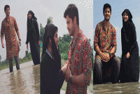 আসন্ন কোরবানি ঈদের 'মনসুর-মালা'র শ্যুটিং পানির মধ্যে