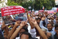রোহিঙ্গা নির্যাতনের প্রতিবাদে কলকাতায় মুসলিমদের বিক্ষোভ